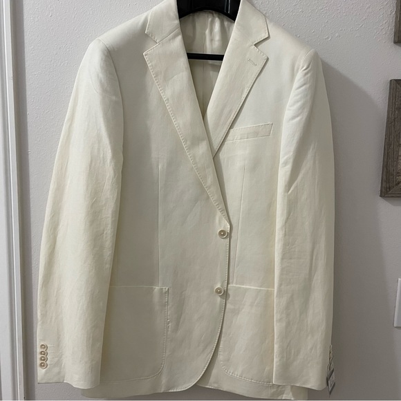 NWT Ibiza White/Cream/Off-White Linen/Cotton Blazer Sport...